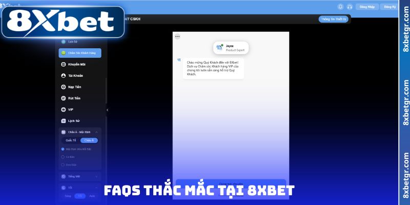 FAQs thắc mắc tại 8XBET